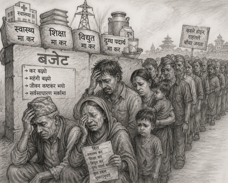  गरिबलाई करको चोट, विपक्षीलाई मौनताको रोग !