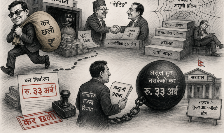 राजश्व छलीको ‘महाफाइल’ अलपत्र, ३३ अर्ब उठाउने आँट देखाउला सरकार ?