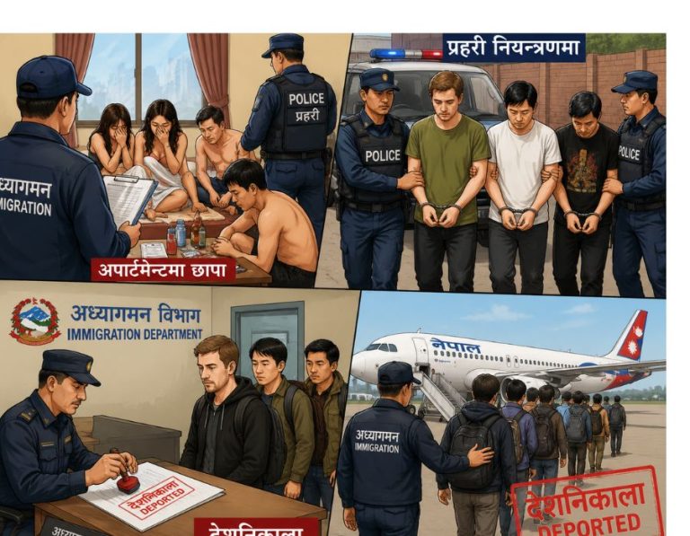 नेपाललाई अपराधको ‘सेफ जोन’ बनाउने ५२३ विदेशी देशनिकाला, अपार्टमेन्टमा छापा मार्दा चकित पार्ने दृश्य फेला