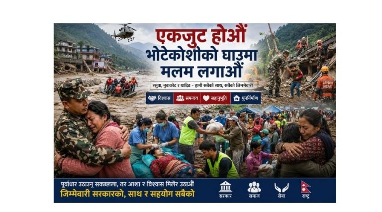 भोटेकोशीले चिथोरेको नेपालको घाउमा सिंगो राष्ट्र मिलेर मलम लगाऔँ, सरकारले कुशल नेतृत्व प्रदान गरोस्