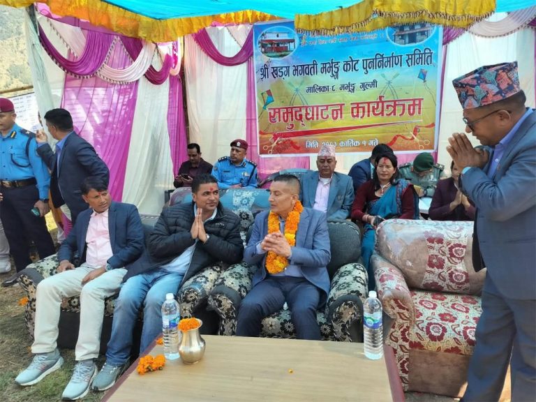 आईजीपी कार्कीद्वारा गुल्मीको मर्भुङ कोट मन्दिर उद्घाटन